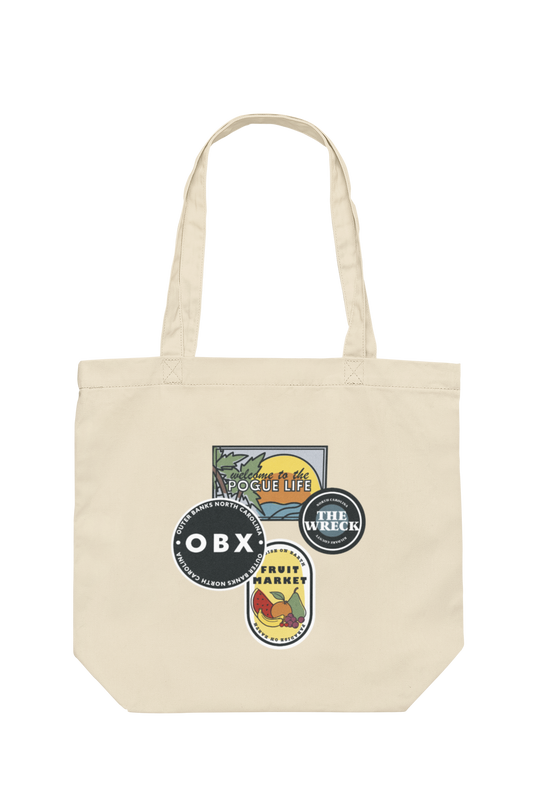 Outer Banks Sticker Tote Bag